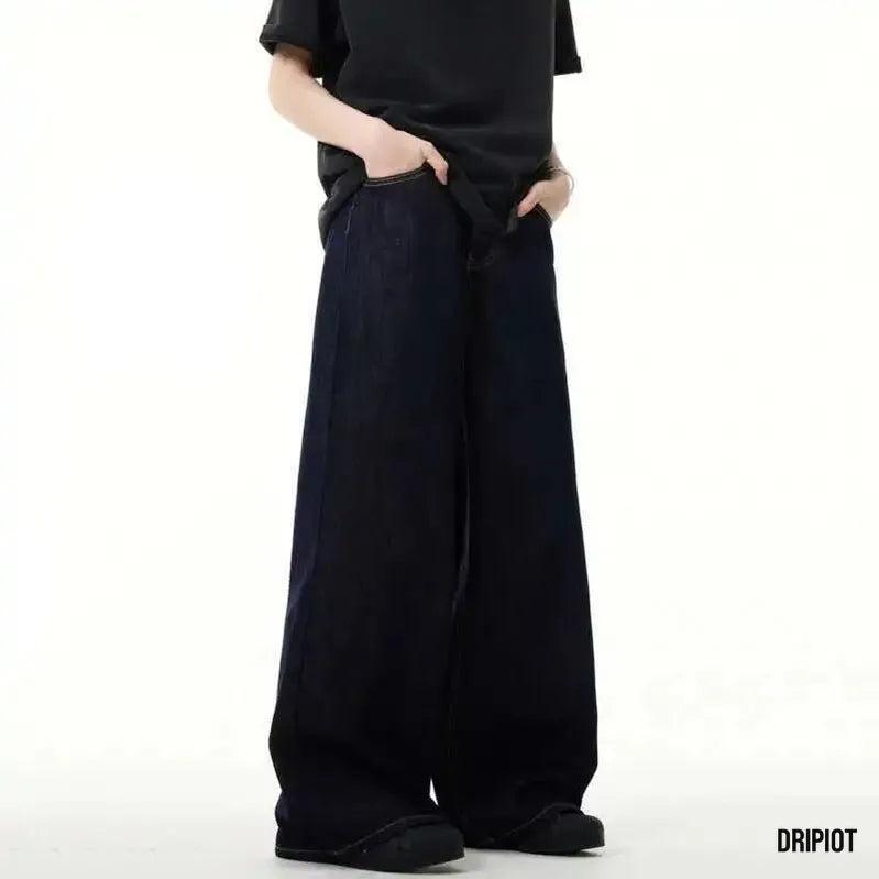 Simple Denim Black Jeans - DRIPIOT