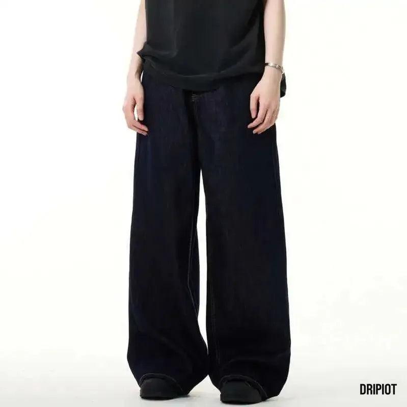 Simple Denim Black Jeans - DRIPIOT