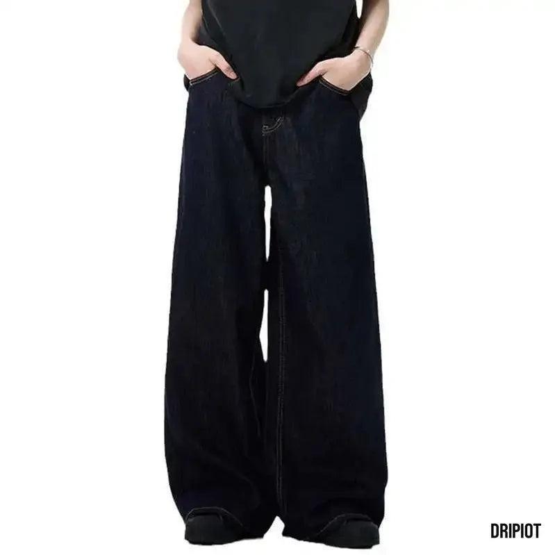 Simple Denim Black Jeans - DRIPIOT