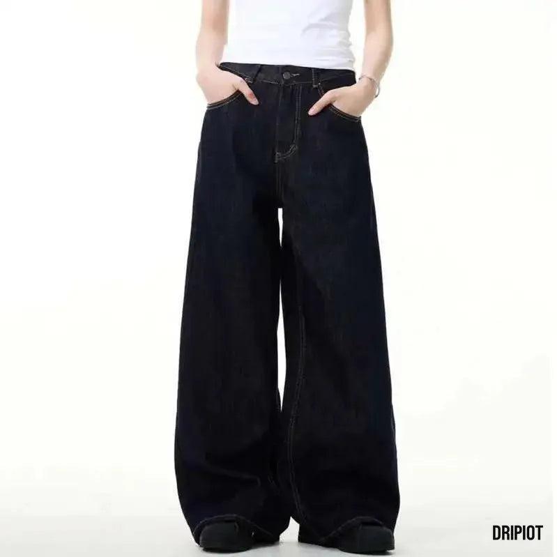 Simple Denim Black Jeans - DRIPIOT