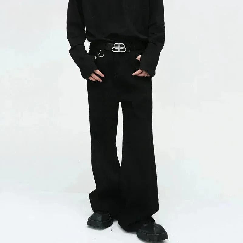 Washed Dark Loose Jeans - DRIPIOT