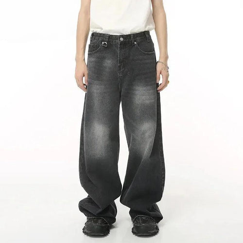 Washed Dark Loose Jeans - DRIPIOT