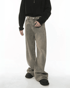 Chic Distressed Baggy Jeans - Color: Beige - DRIPIOT