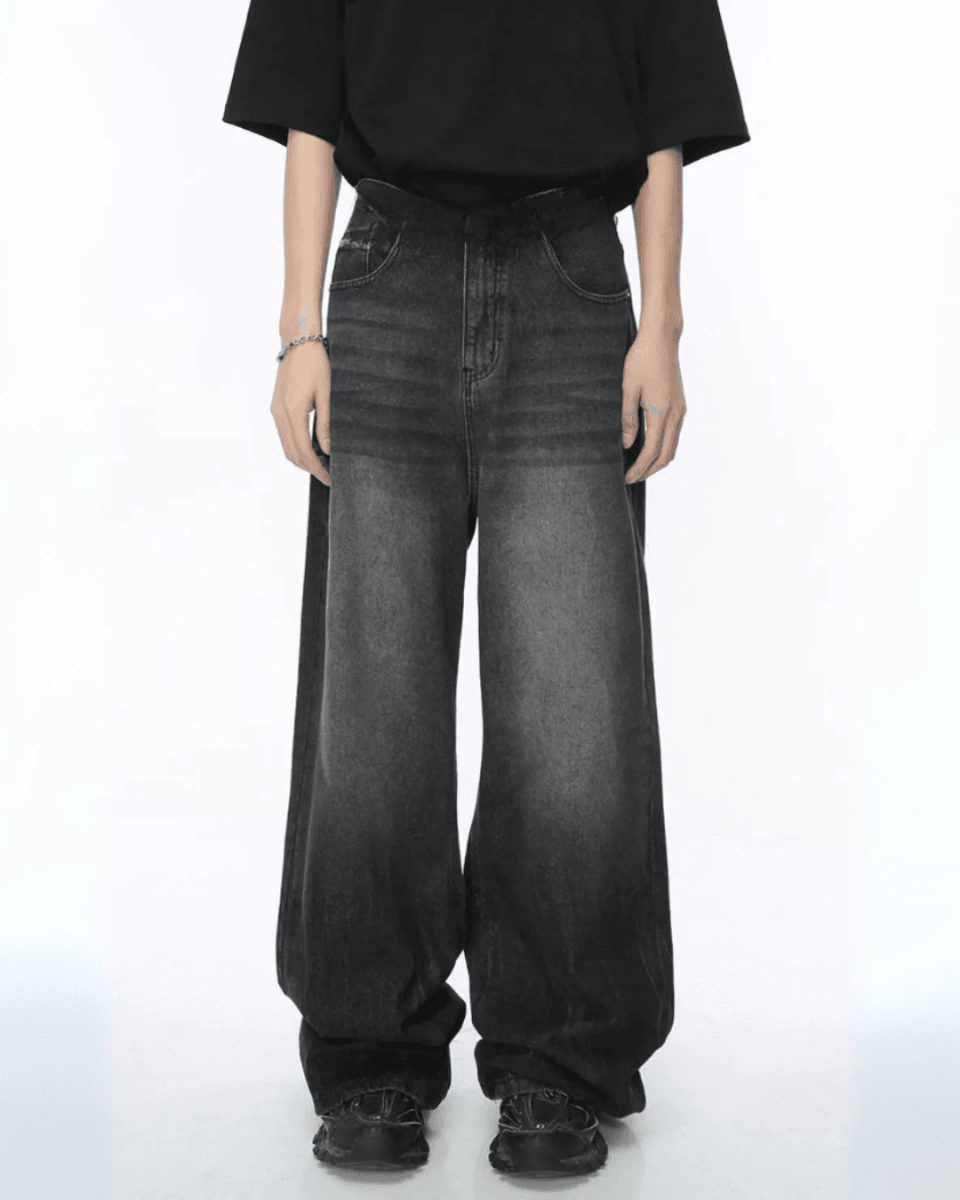 New Chic Abraded Jeans - Color: Black - DRIPIOT