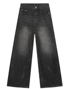 New Chic Abraded Jeans - Color: Black - DRIPIOT