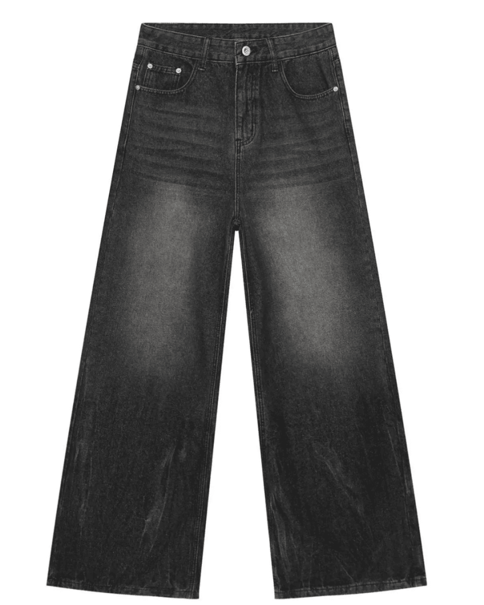New Chic Abraded Jeans - Color: Black - DRIPIOT
