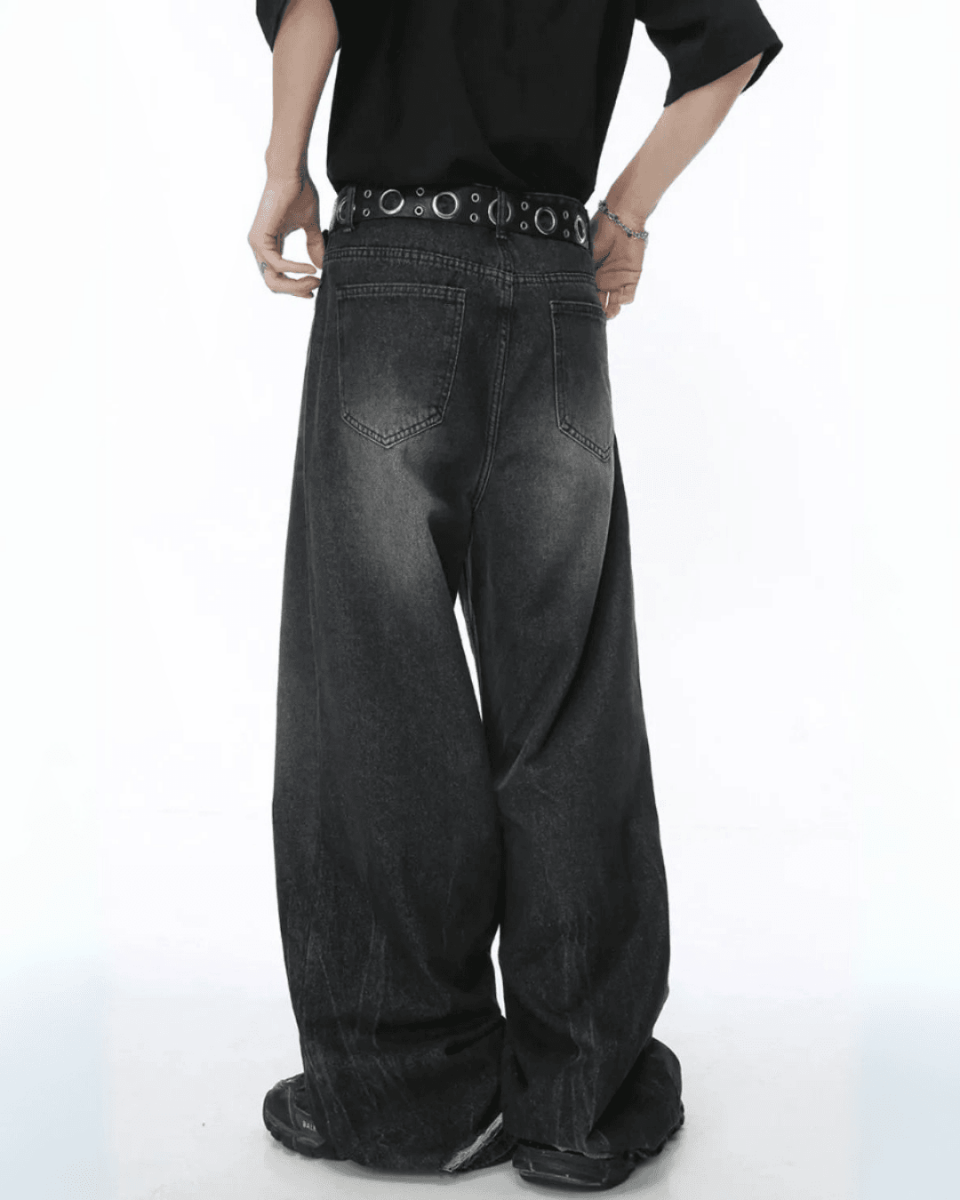 New Chic Abraded Jeans - Color: Black - DRIPIOT