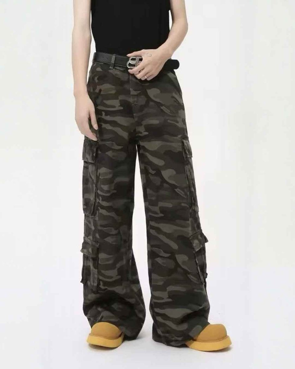 Niche Camouflage Multi-pockets Pants - Color: Camouflage - DRIPIOT