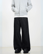 Simple Wide Leg Denim Jeans - Color: Solid Black - DRIPIOT