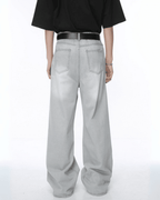 Street Crease Tie-Dyed Jeans - Color: Light Grey - DRIPIOT