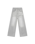 Street Crease Tie-Dyed Jeans - Color: Light Grey - DRIPIOT