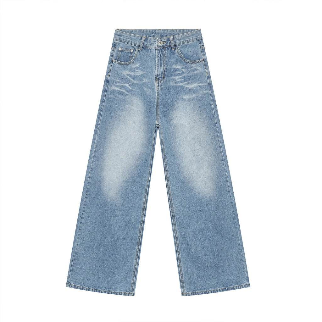 Street Crease Tie-Dyed Jeans - Color: Blue - DRIPIOT