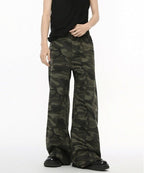 Washed Camo Loose Jeans - Color: Camouflage - DRIPIOT