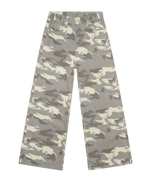 Washed Camo Loose Jeans - Color: Light Camouflage - DRIPIOT