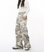 Washed Camo Loose Jeans - Color: Light Camouflage - DRIPIOT