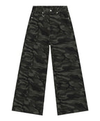 Washed Camo Loose Jeans - Color: Camouflage - DRIPIOT