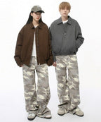 Washed Camo Loose Jeans - Color: Light Camouflage - DRIPIOT