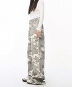Washed Camo Loose Jeans - Color: Light Camouflage - DRIPIOT