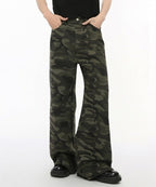 Washed Camo Loose Jeans - Color: Camouflage - DRIPIOT
