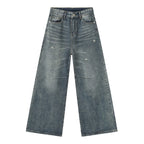 Washed Casual Straight Jeans - DRIPIOT