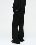 Washed Dark Loose Jeans - Color: Black Solid - DRIPIOT