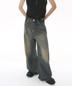Washed Gradient Loose Jeans - Color: Rustlight - DRIPIOT