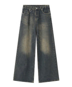 Washed Gradient Loose Jeans - Color: Rustlight - DRIPIOT