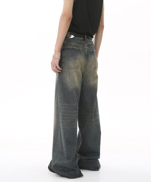 Washed Gradient Loose Jeans - Color: Rustlight - DRIPIOT