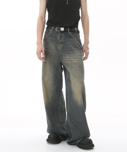 Washed Gradient Loose Jeans - Color: Rustlight - DRIPIOT