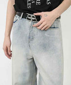 Worn Out Wide Jeans - Color: Light Blue - DRIPIOT