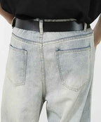 Worn Out Wide Jeans - Color: Light Blue - DRIPIOT